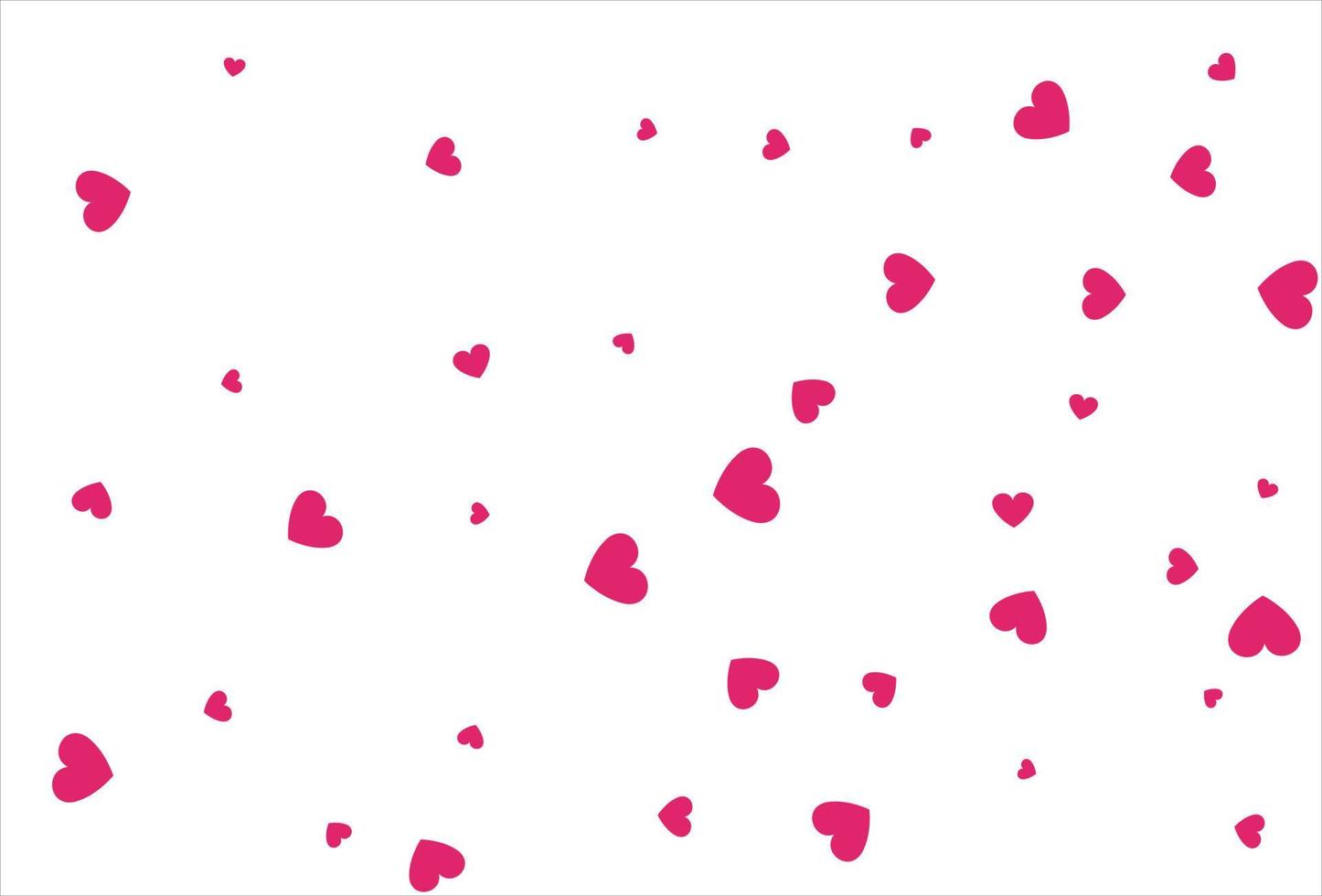 Red heart background. Love confetti background vector