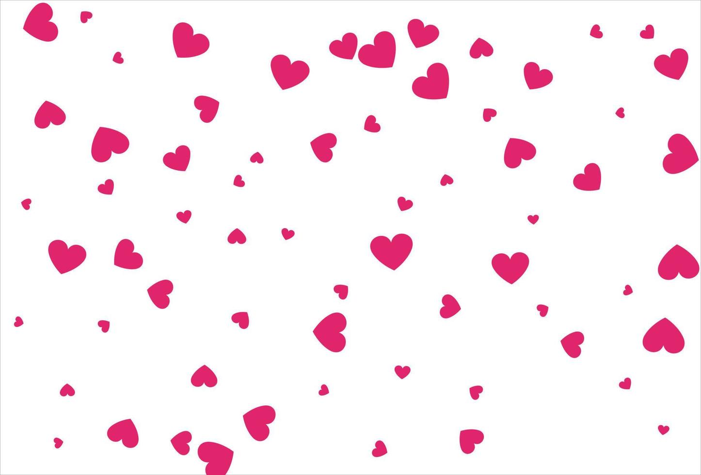 Red heart background. Love confetti background vector