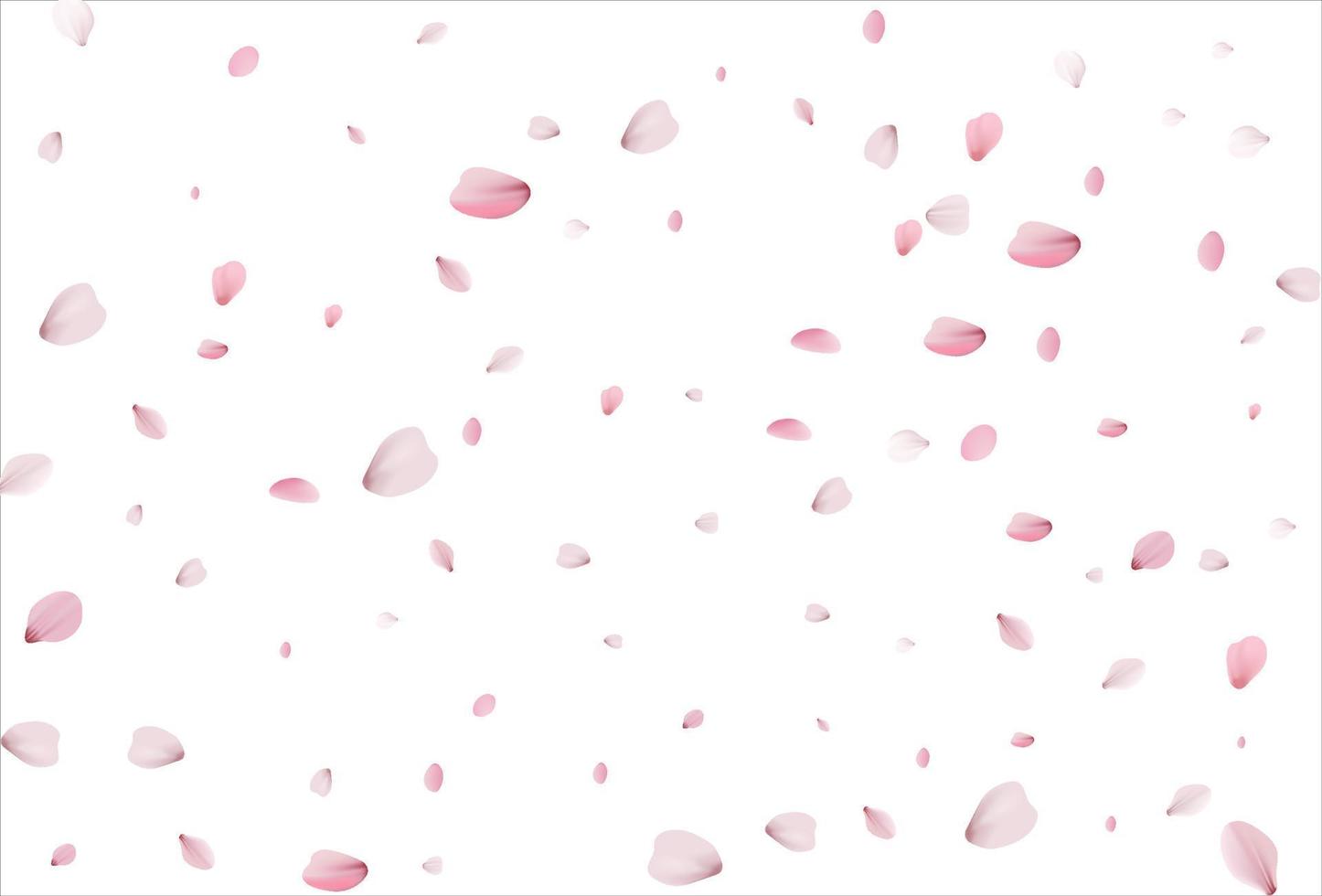 pétalos de sakura. telón de fondo de pétalos de cereza vector