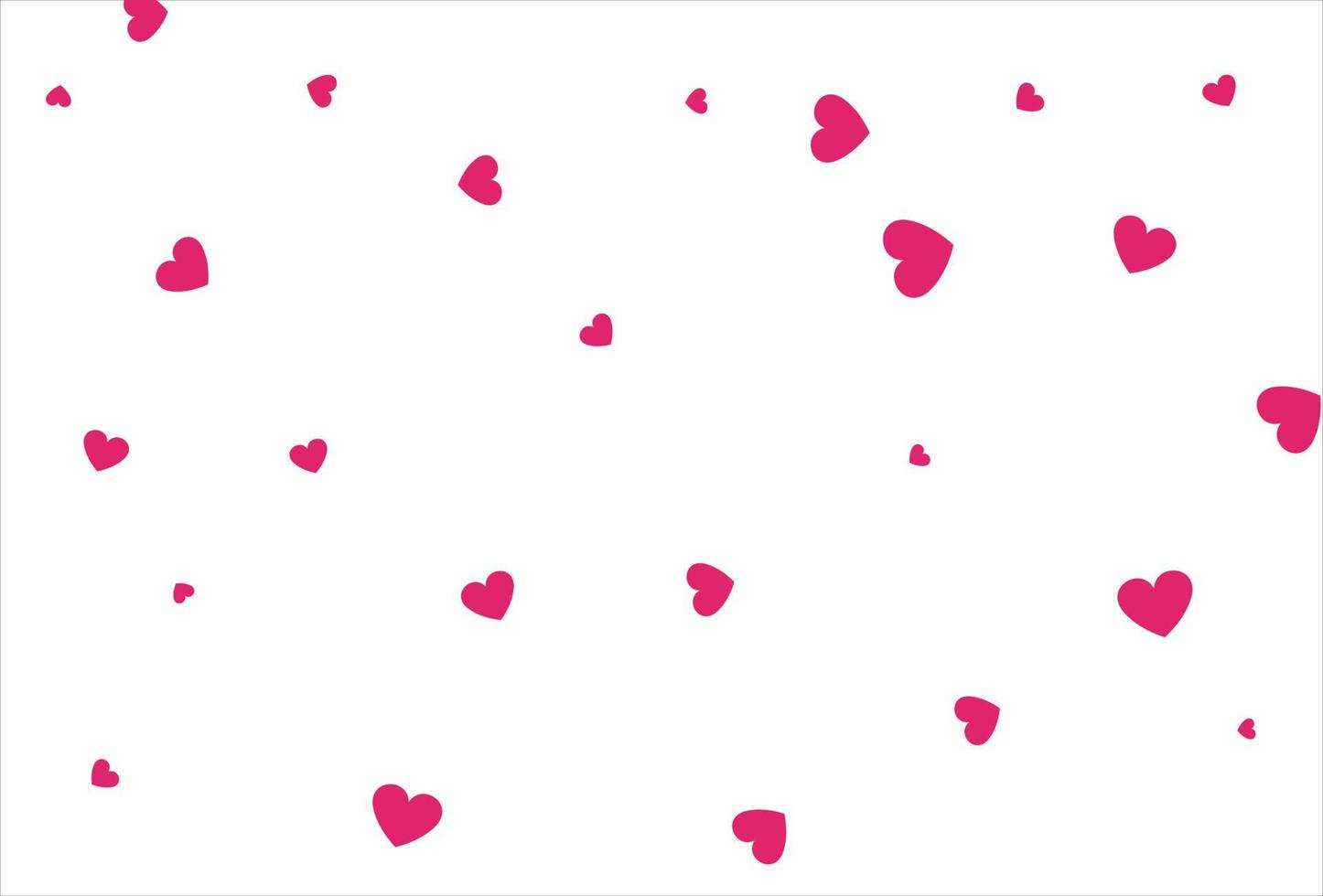 Red heart background. Love confetti background vector
