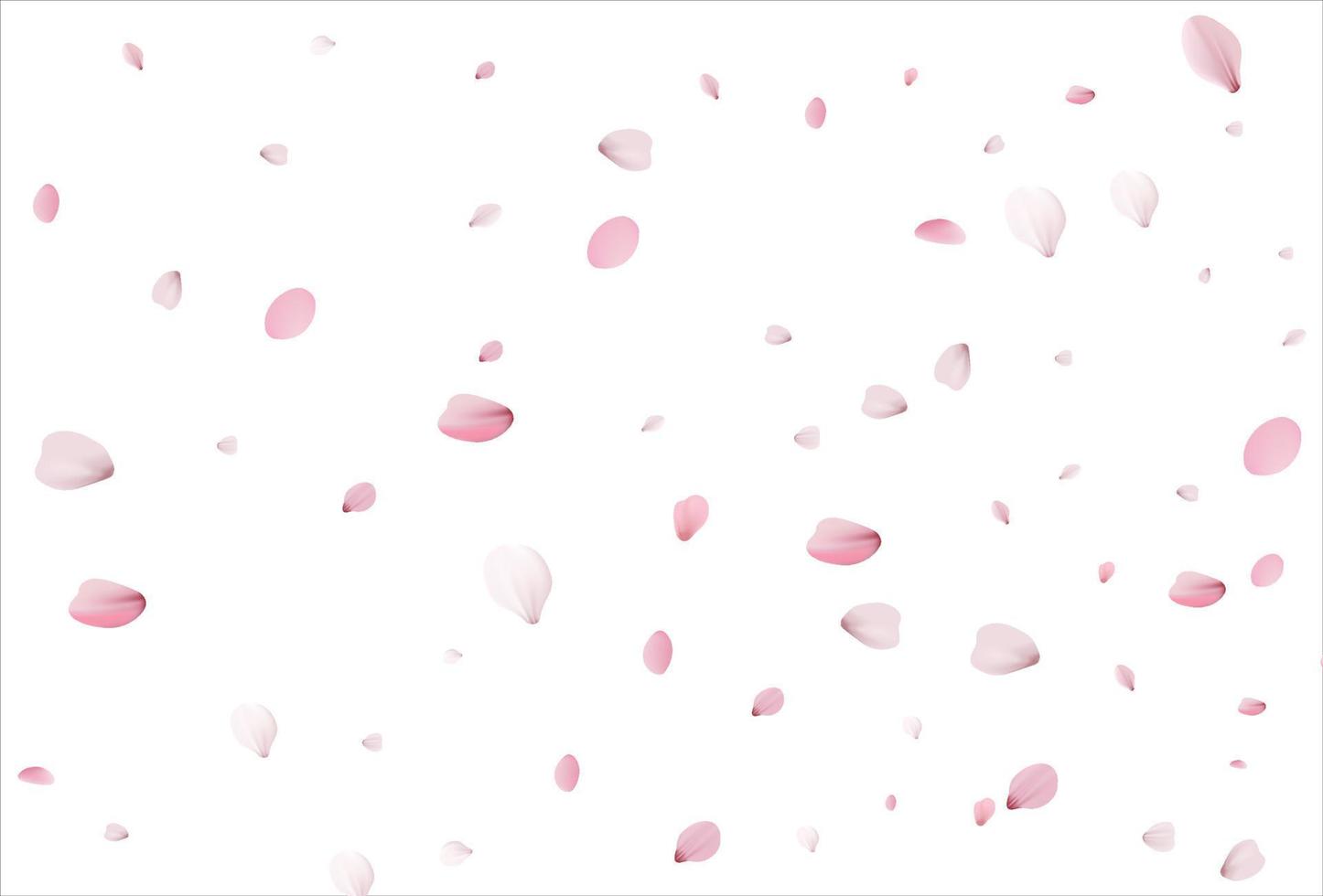 pétalos de sakura. telón de fondo de pétalos de cereza vector