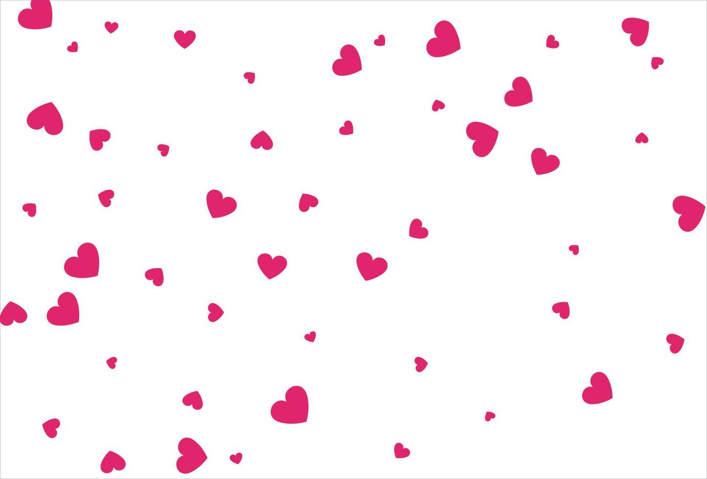 Red heart background. Love confetti background vector