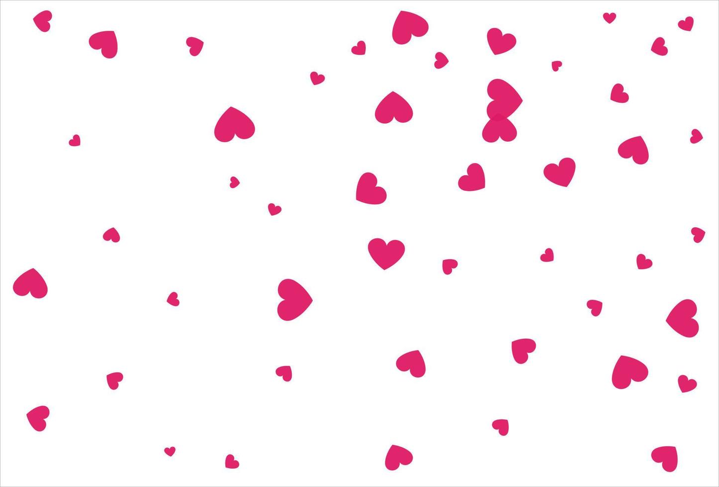 Red heart background. Love confetti background vector