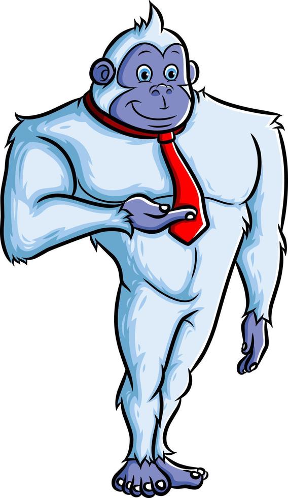 The waiter yeti is respecting other vector