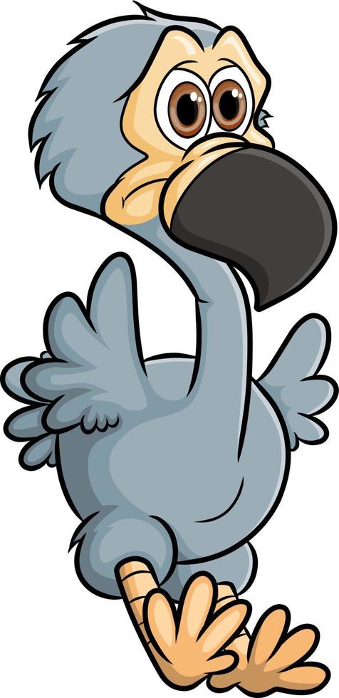 The sad dodo bird is feeling worry and cry vector