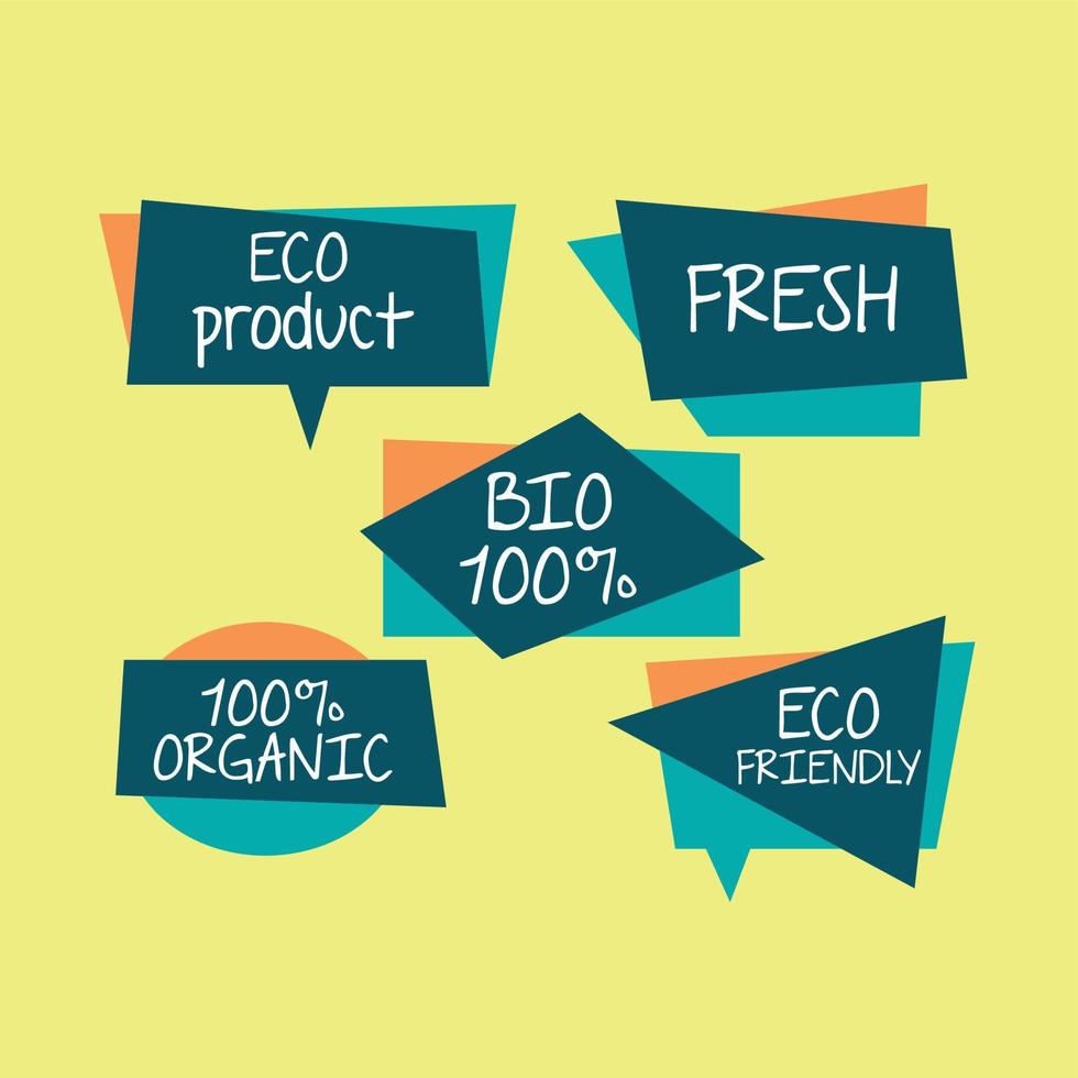 natural product label for agriculture industry vector