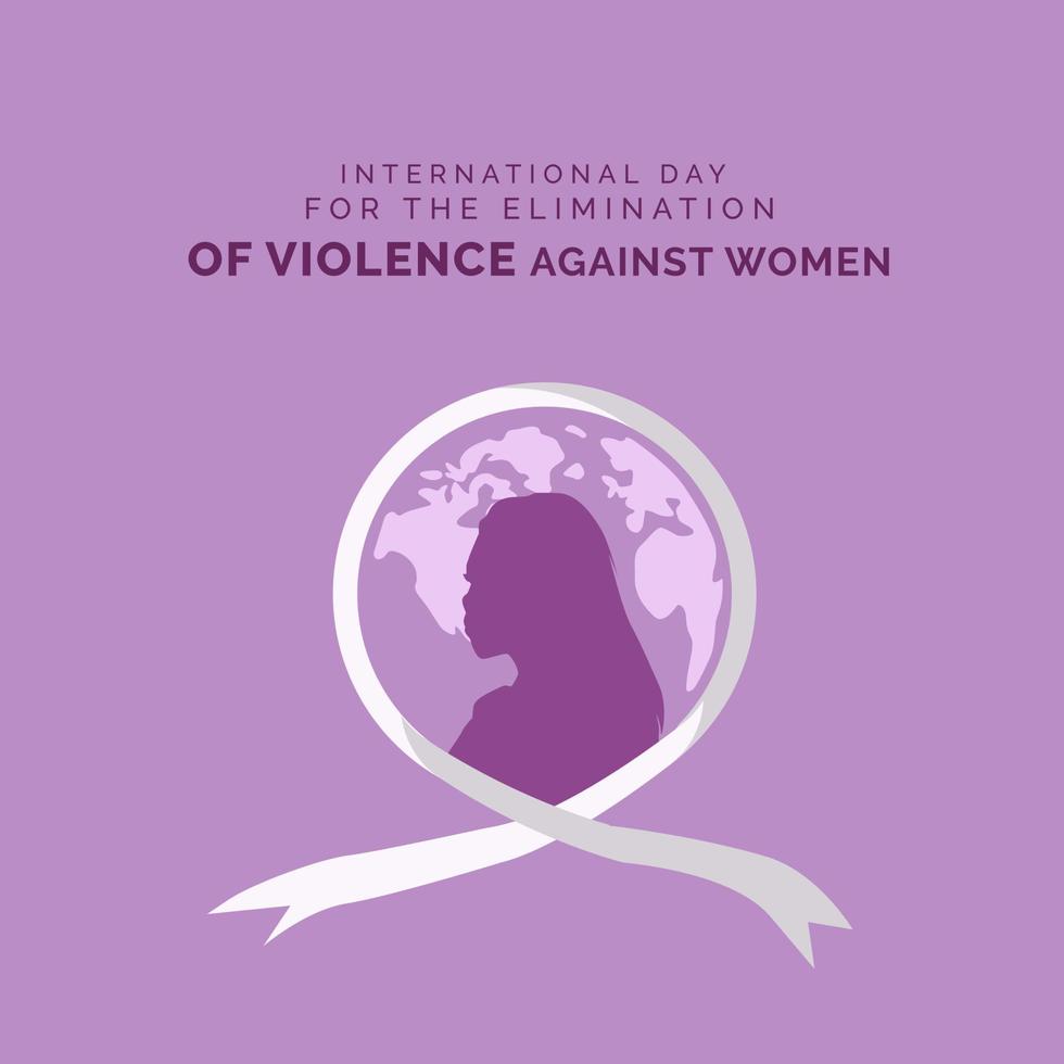 día internacional para la eliminación de la violencia contra la mujer vector