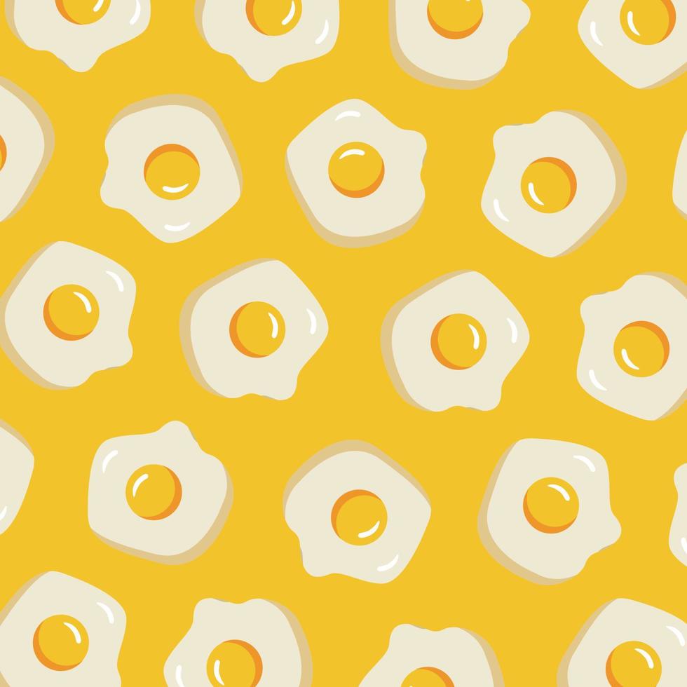 Cooked egg food illustration pattern vector