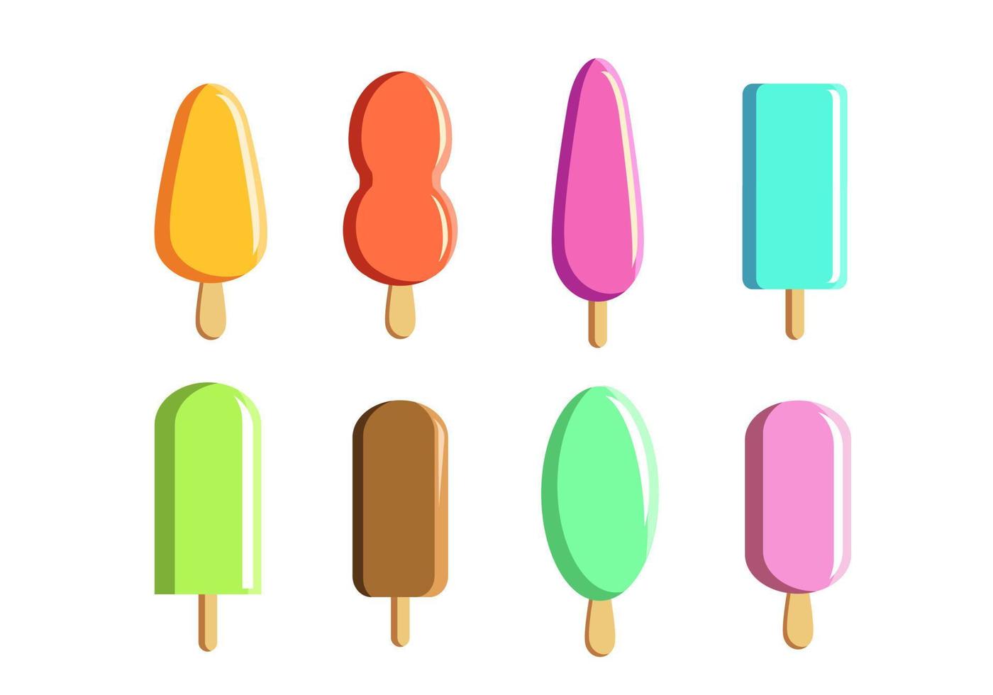 Ice Cream Complete Collection Vector Illustration