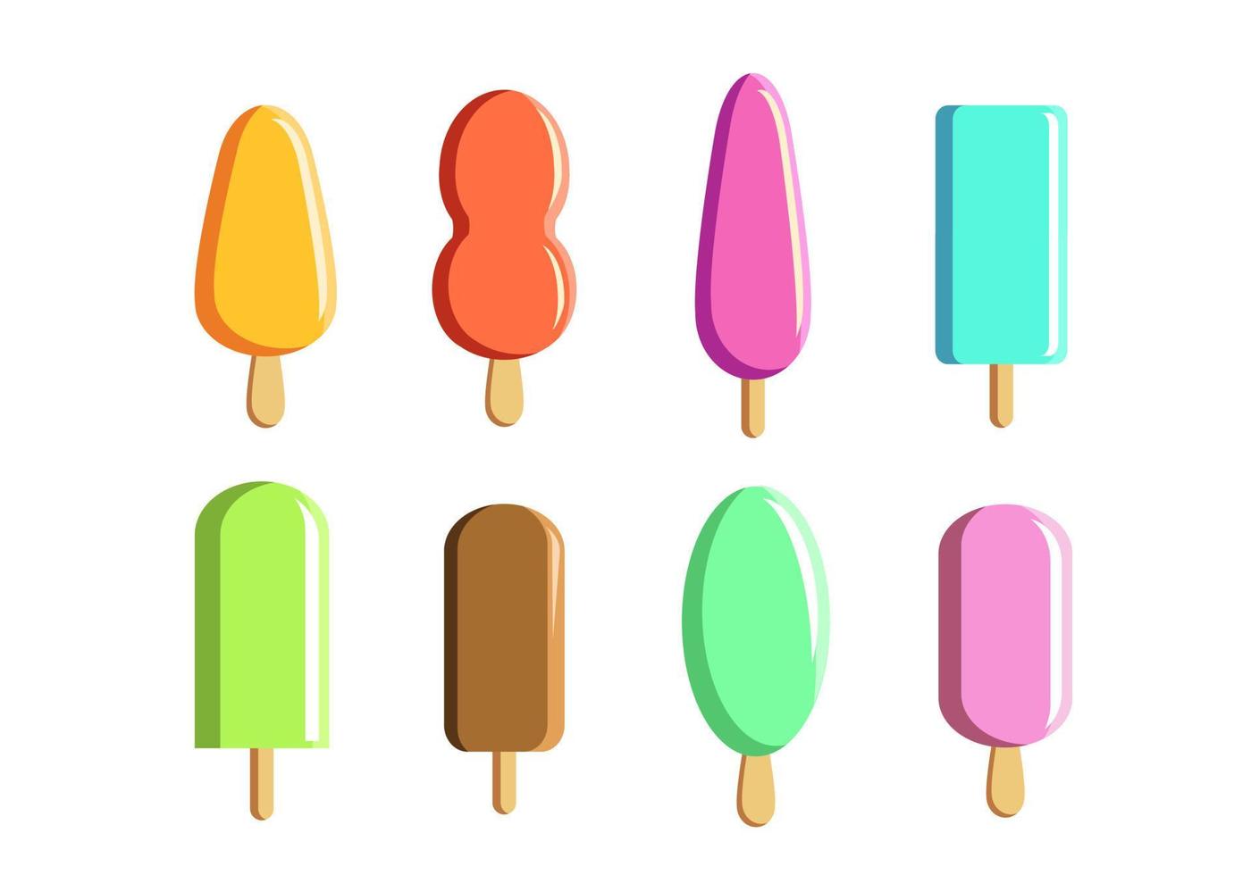 Ilustración de vector de colección completa de helado