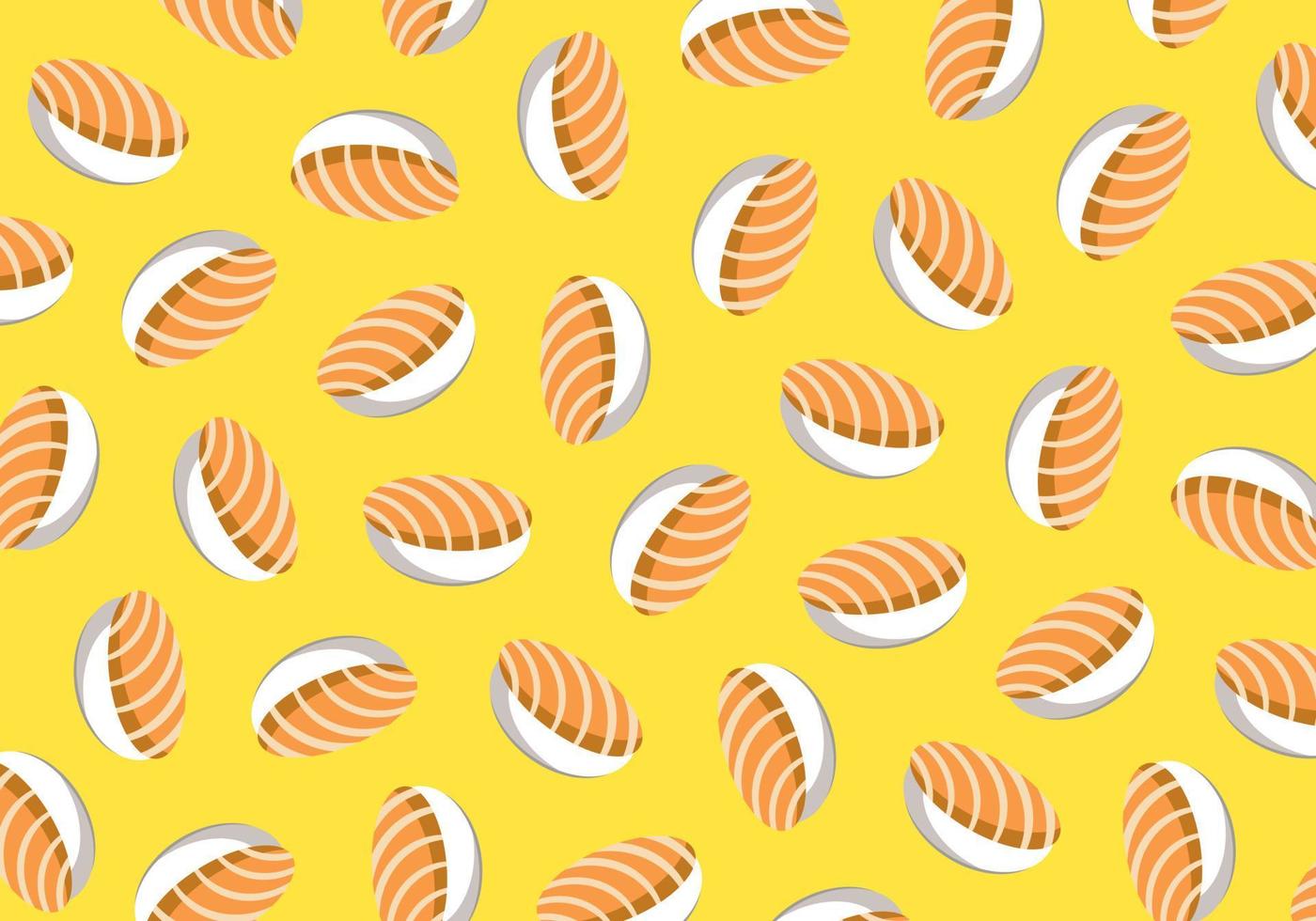 Japanese sushi food illustration pattern vector