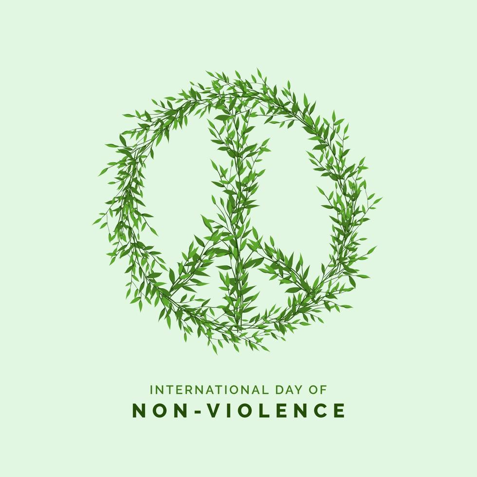 ilustración vector día internacional de la no violencia