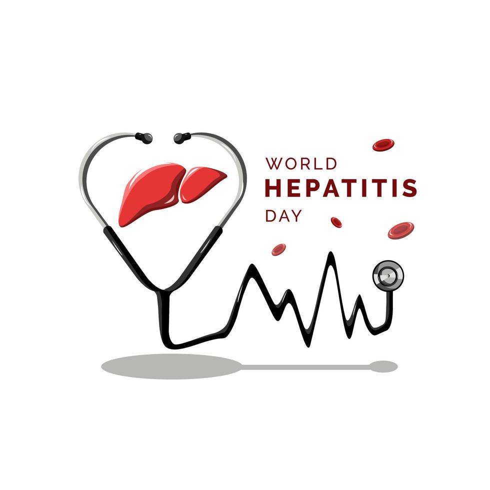 World Hepatitis Day, design for theme healthy medical vector