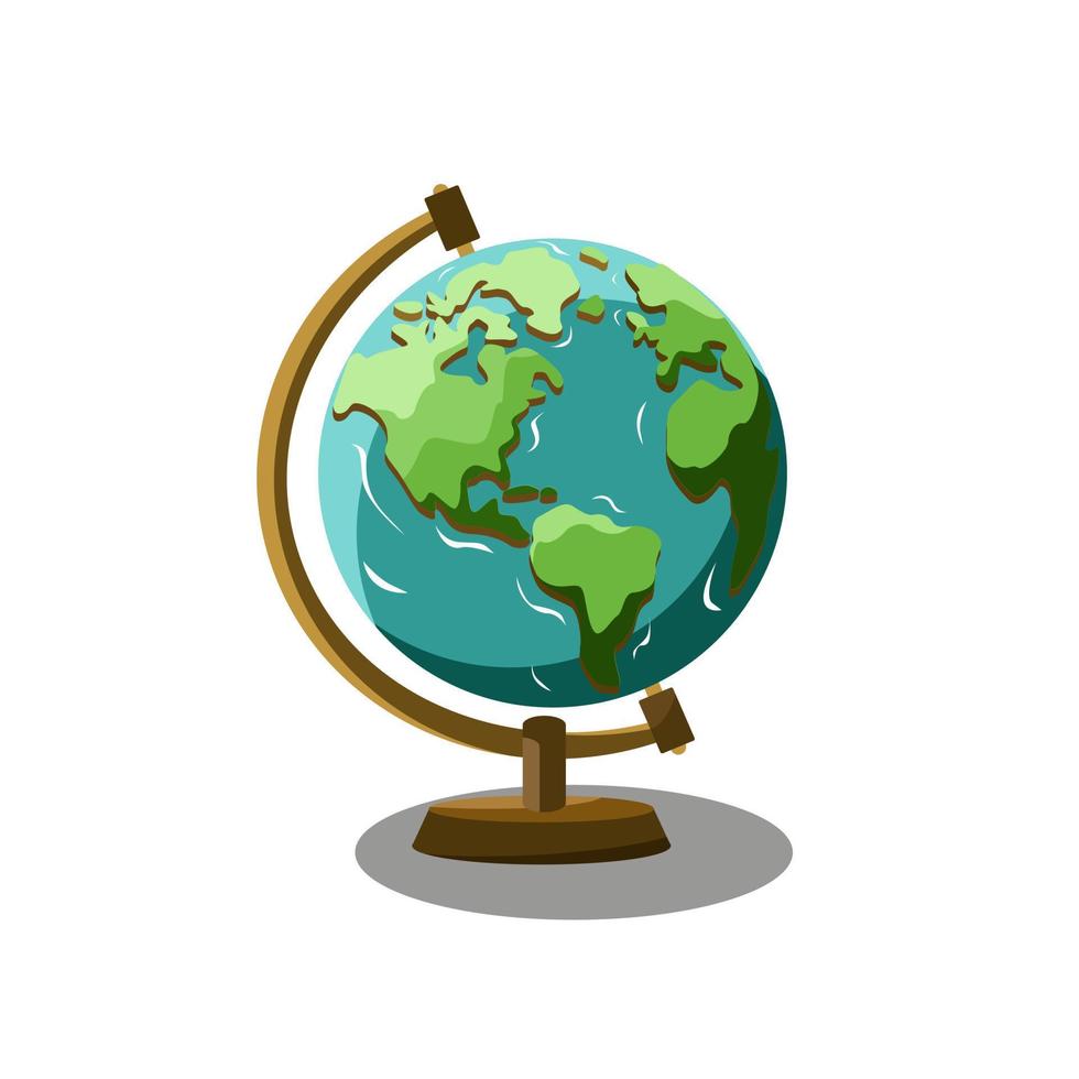 happy earth day vector illustration of earth globe with beautiful earth view