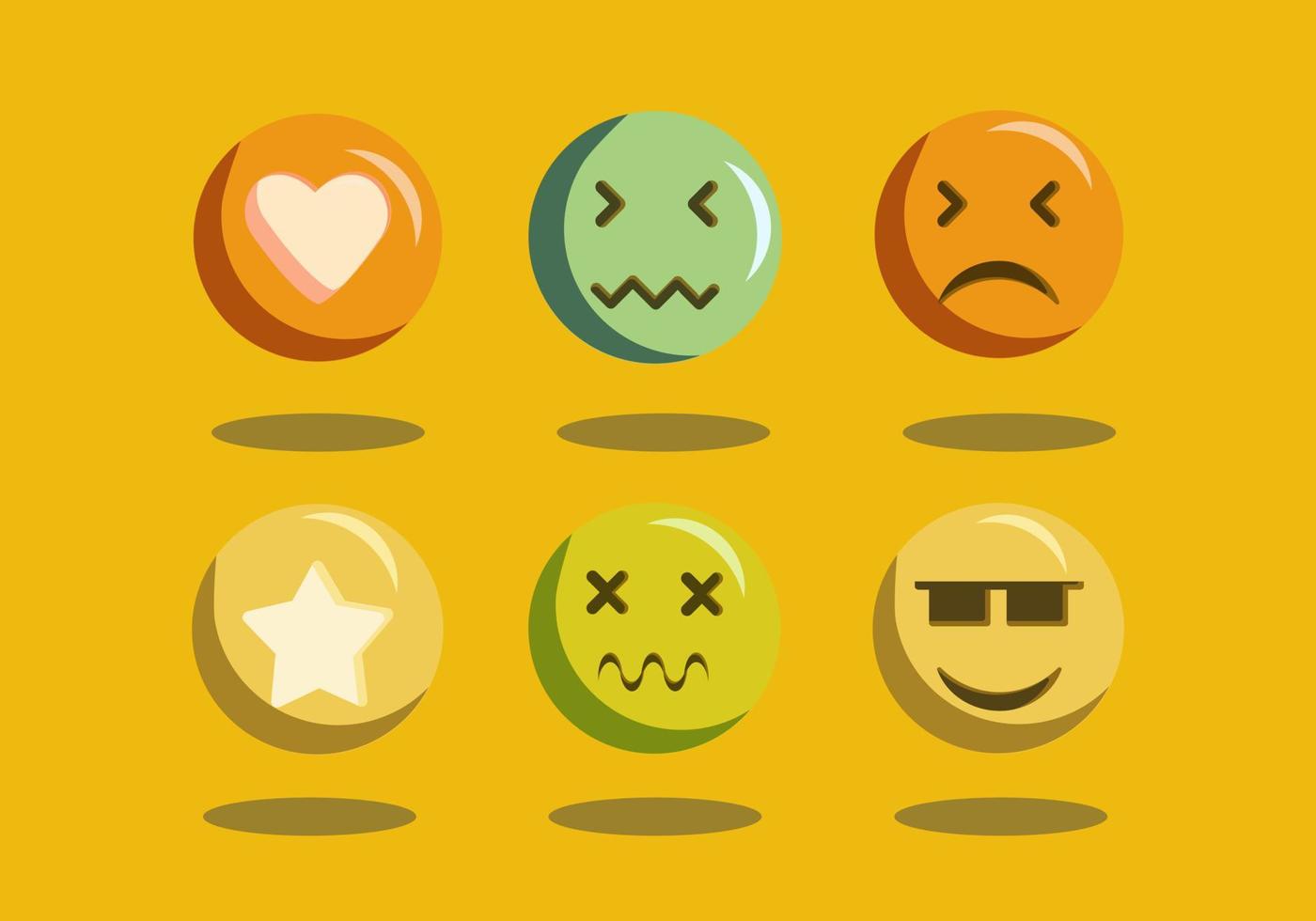 Expression emoticon collection vector illustration