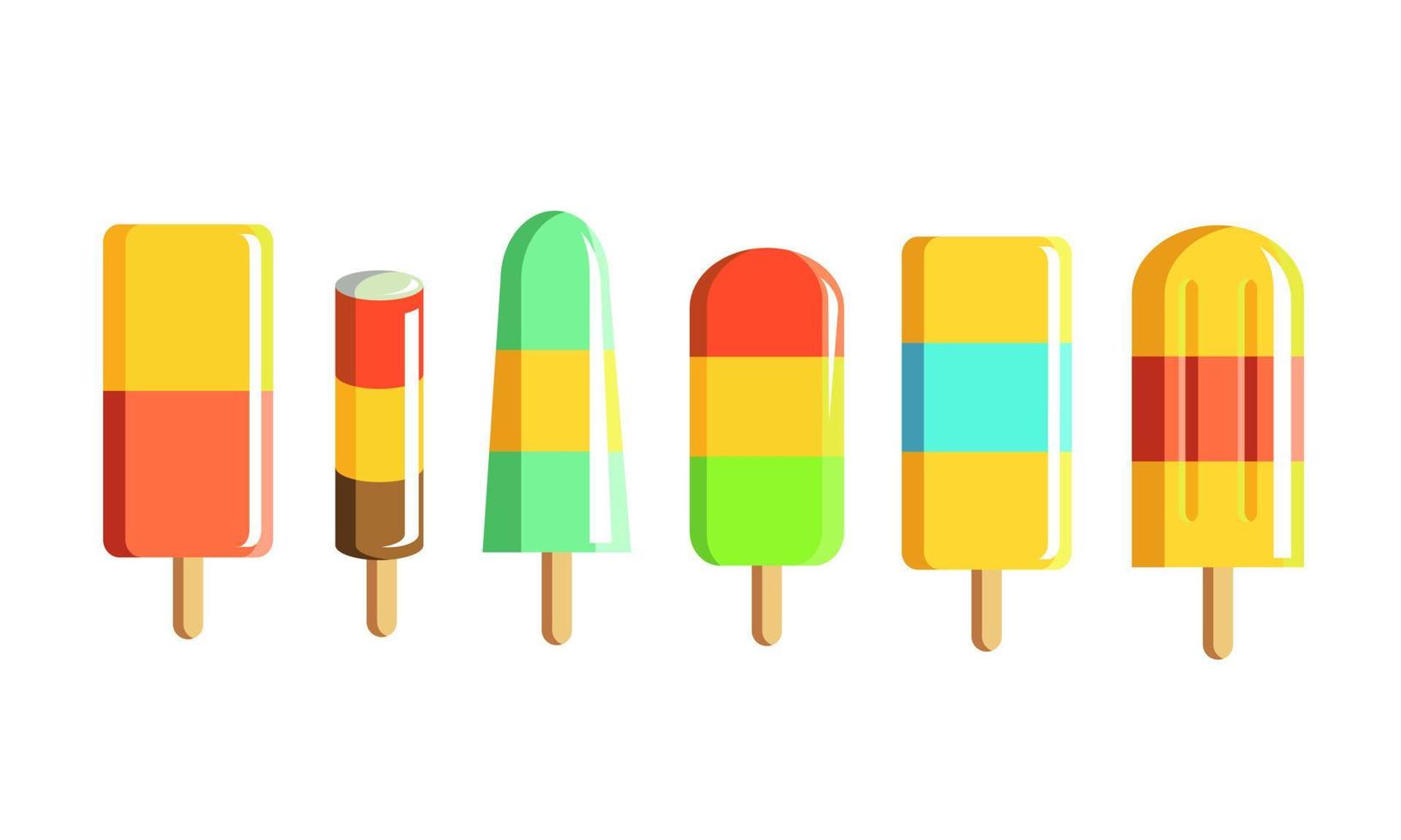 Ilustración de vector de colección completa de helado