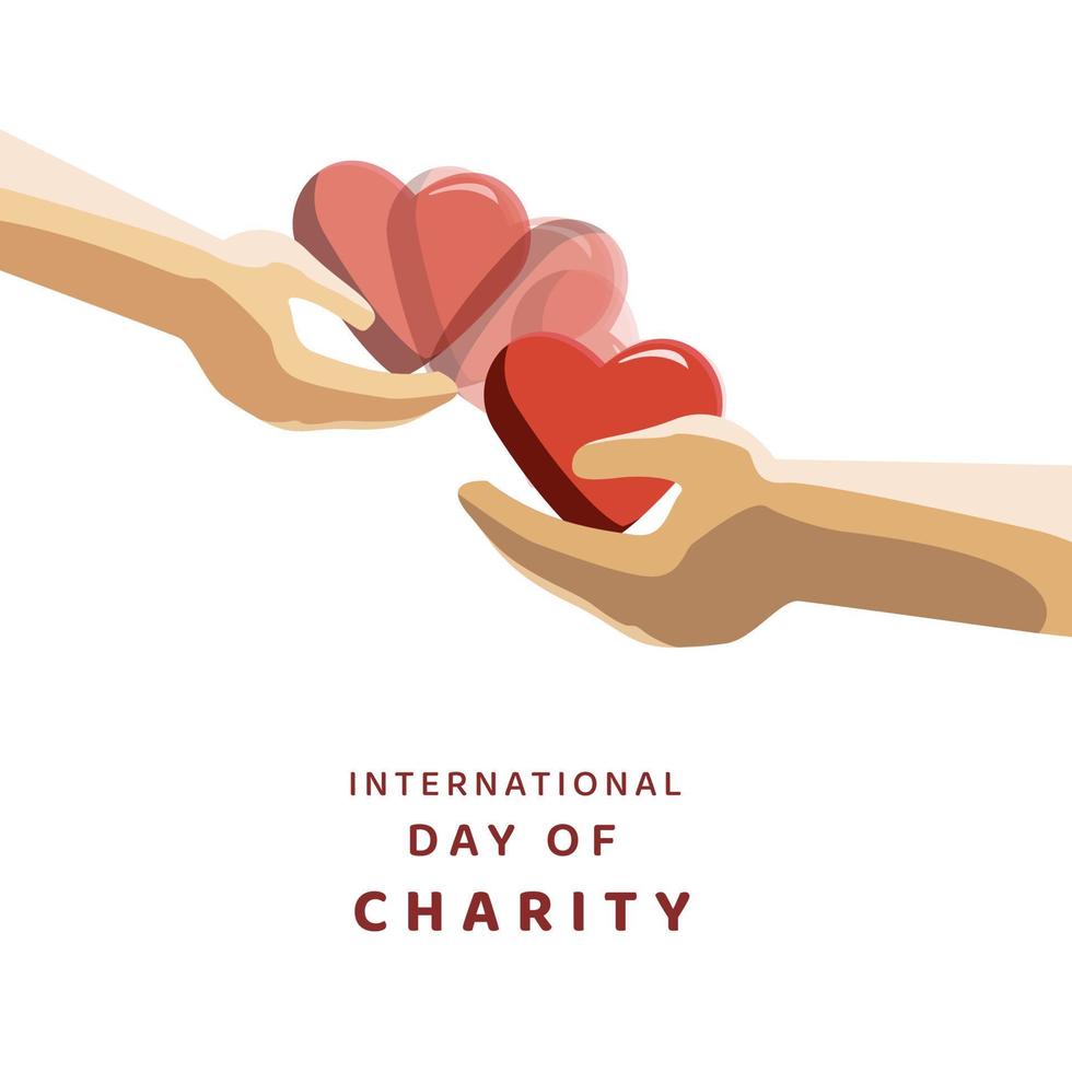 día internacional de la caridad, ilustración de diseño para el tema del día de la caridad vector