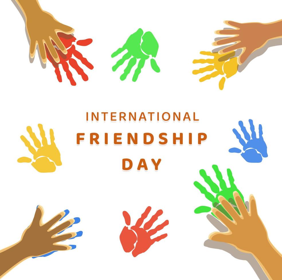 International Friendship Day, design for theme friendship vector