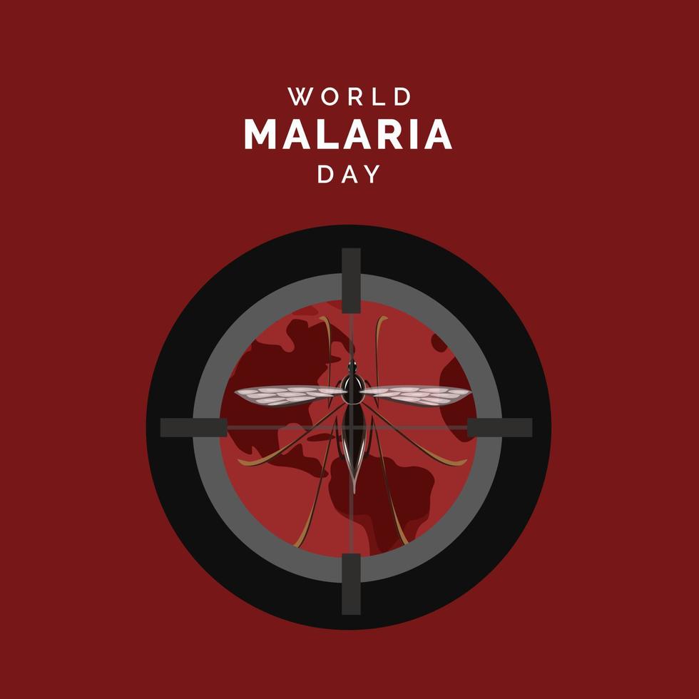 vector del día mundial de la malaria