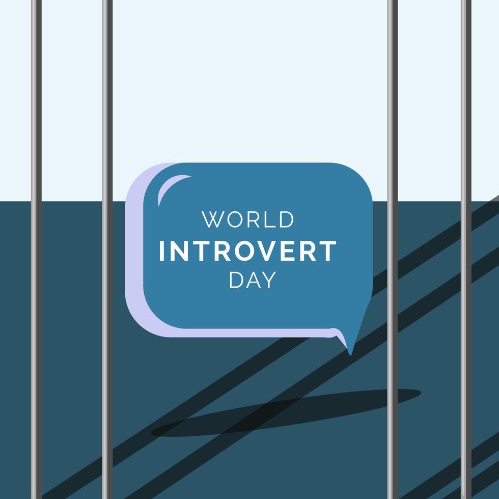 World Introvert Day Vector Illustration