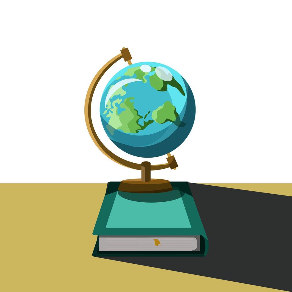 happy earth day vector illustration of earth globe with beautiful earth view