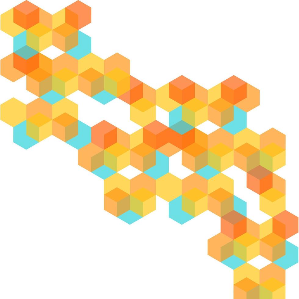 Abstract hexagon color pattern background vector