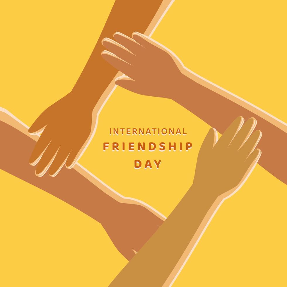 día internacional de la amistad, diseño para el tema amistad vector