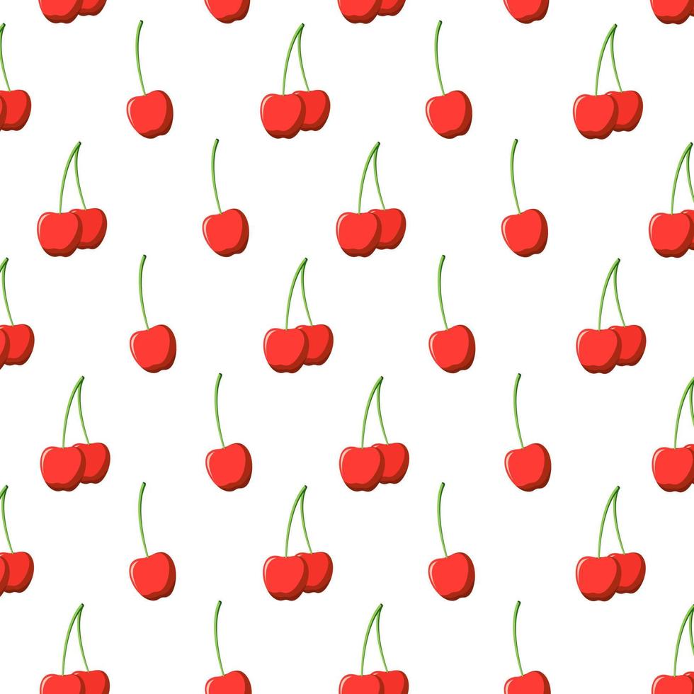 Pattern vector illustration of cherry fruit