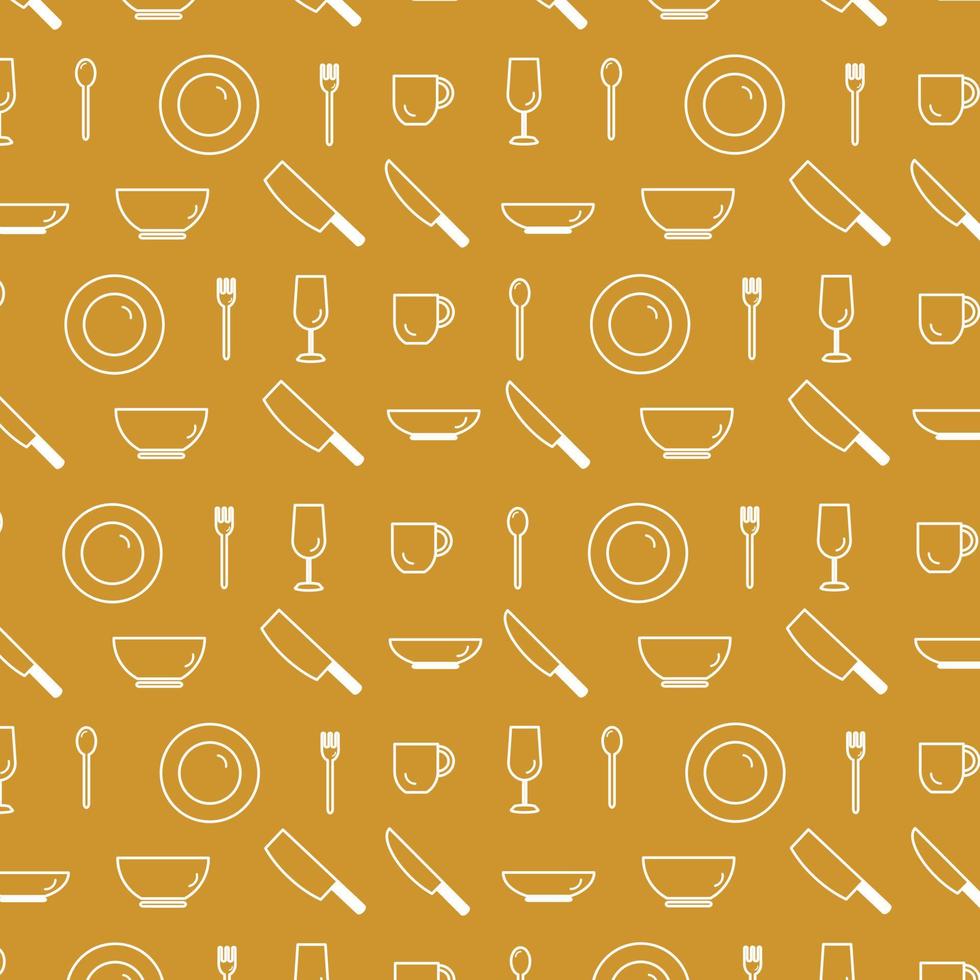 Kitchen pattern background vector, for kitchen theme vector