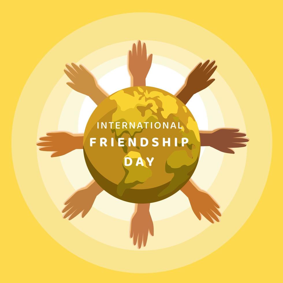 día internacional de la amistad, diseño para el tema amistad vector