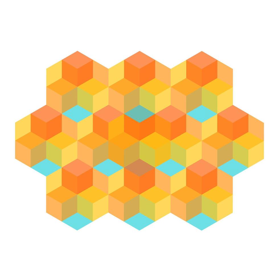 Abstract hexagon color pattern background vector