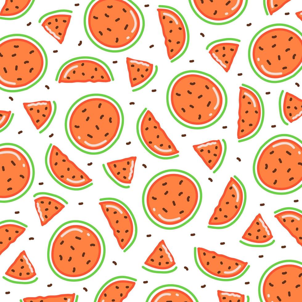 Pattern vector illustration of a watermelon