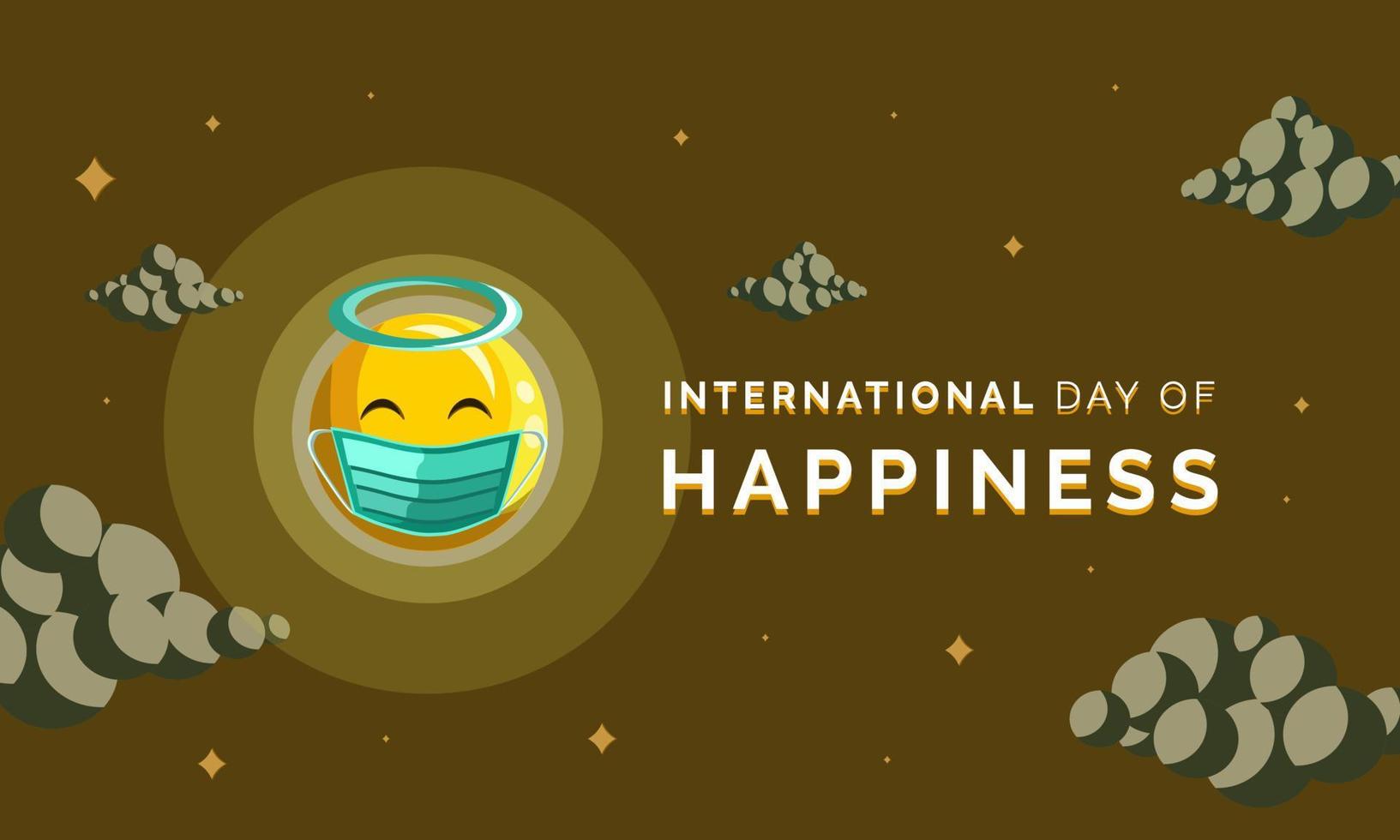 International Day of Happiness, vector illustration