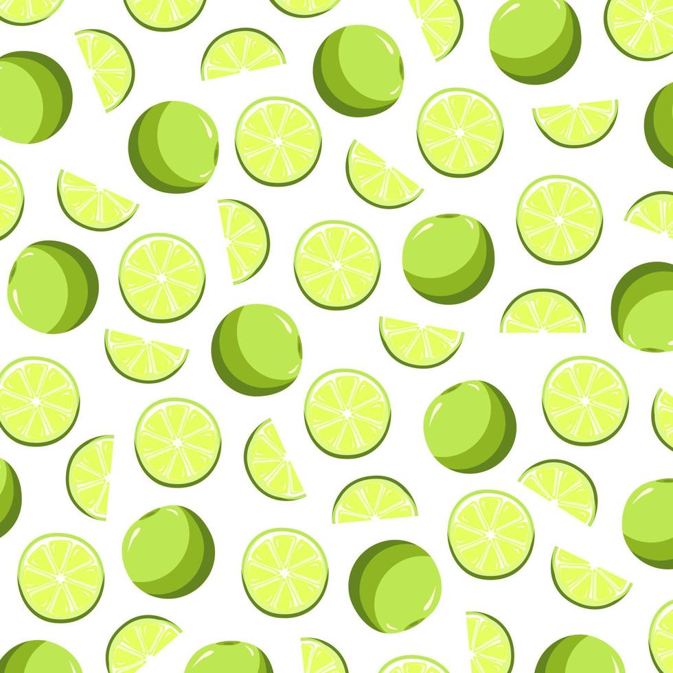 ilustración de vector de patrón de fruta de lima