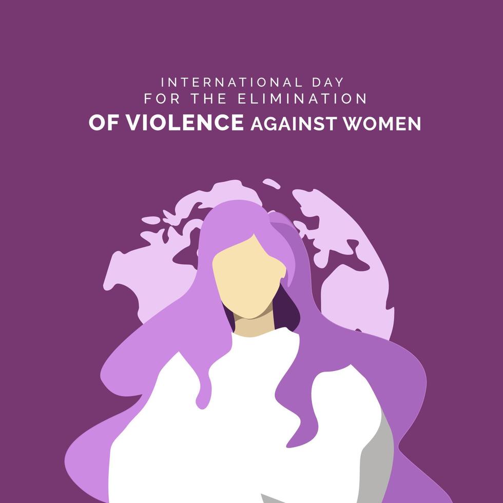 día internacional para la eliminación de la violencia contra la mujer vector