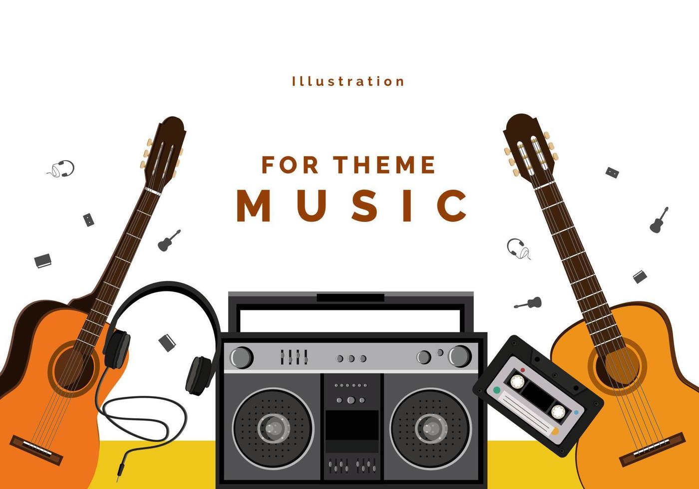 Illustration Vector for Theme Music