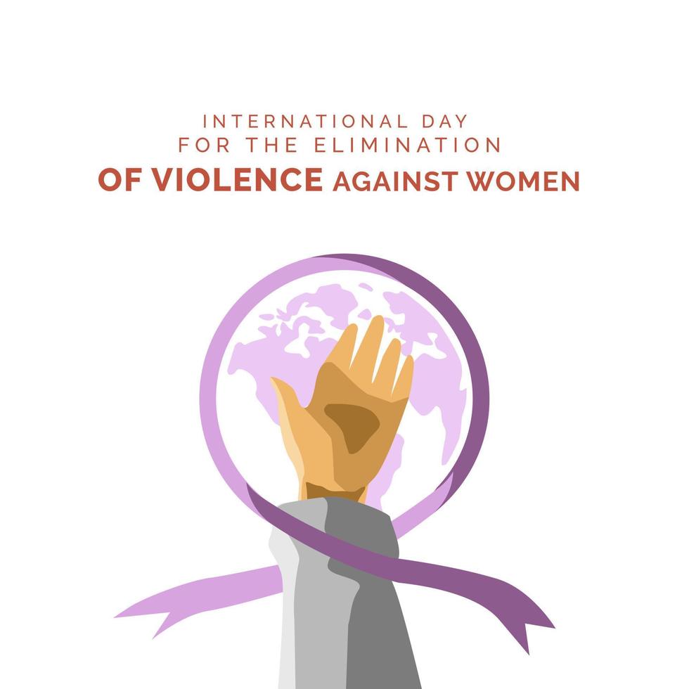 día internacional para la eliminación de la violencia contra la mujer vector