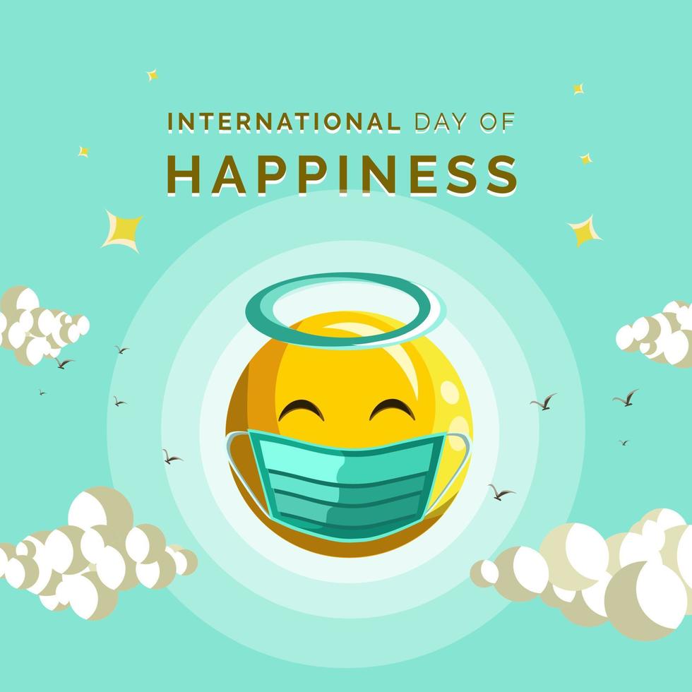 International Day of Happiness, vector illustration