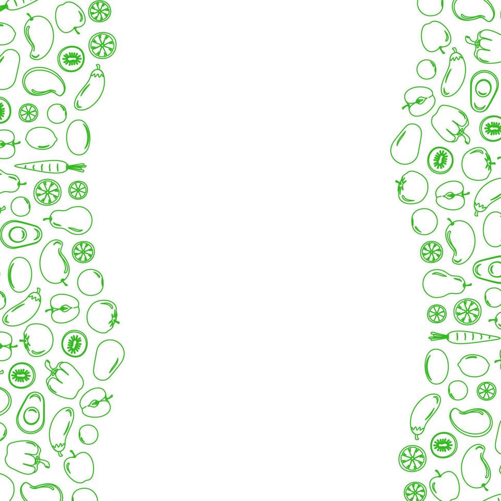 fondo transparente con comida vegetariana vector