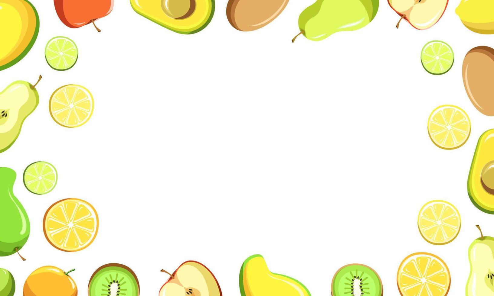 Fondo de ilustración de vector de patrón de fruta