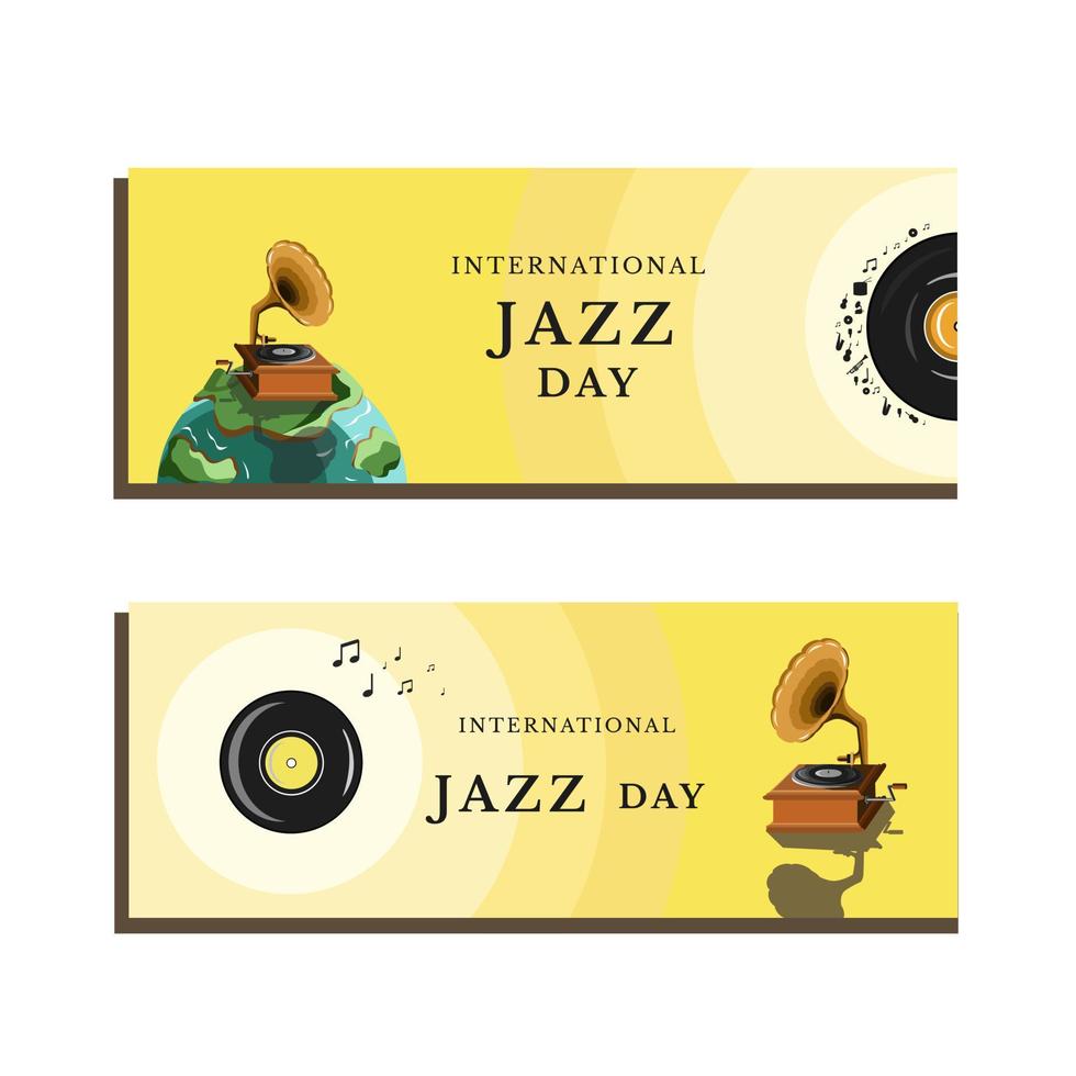 banner para el día internacional del jazz vector