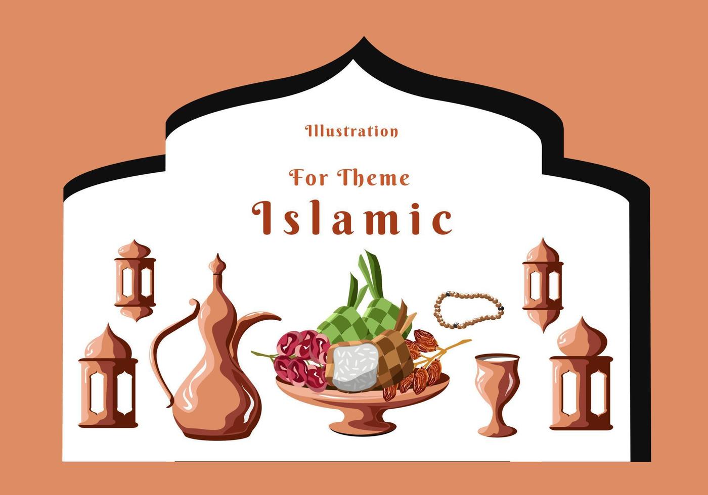 Illustration For Theme Islamic Clip Art vector