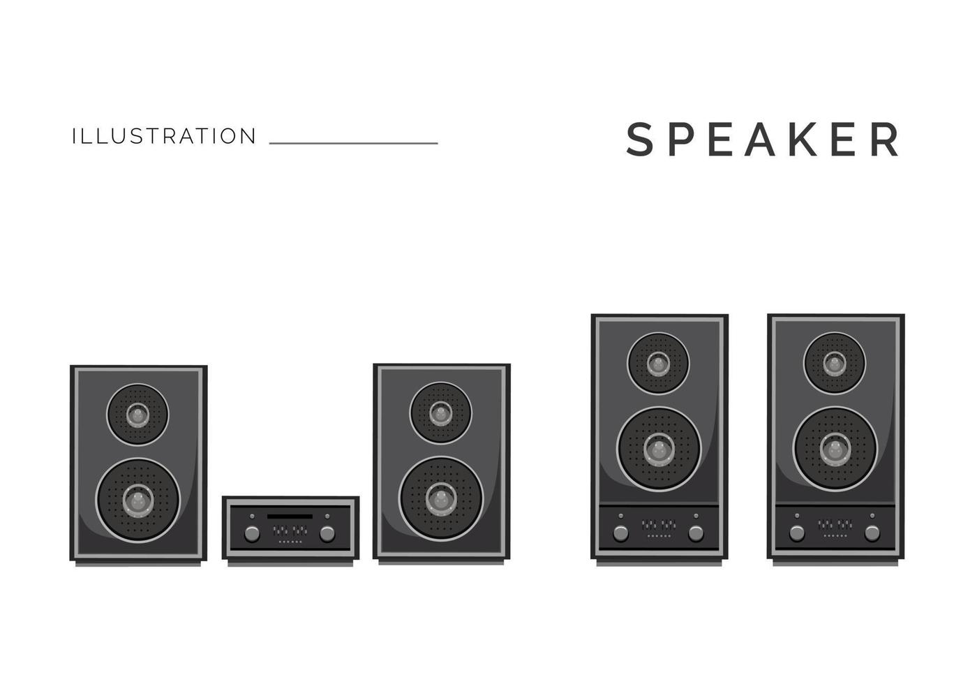 Illustration Vector Collection Art Speaker