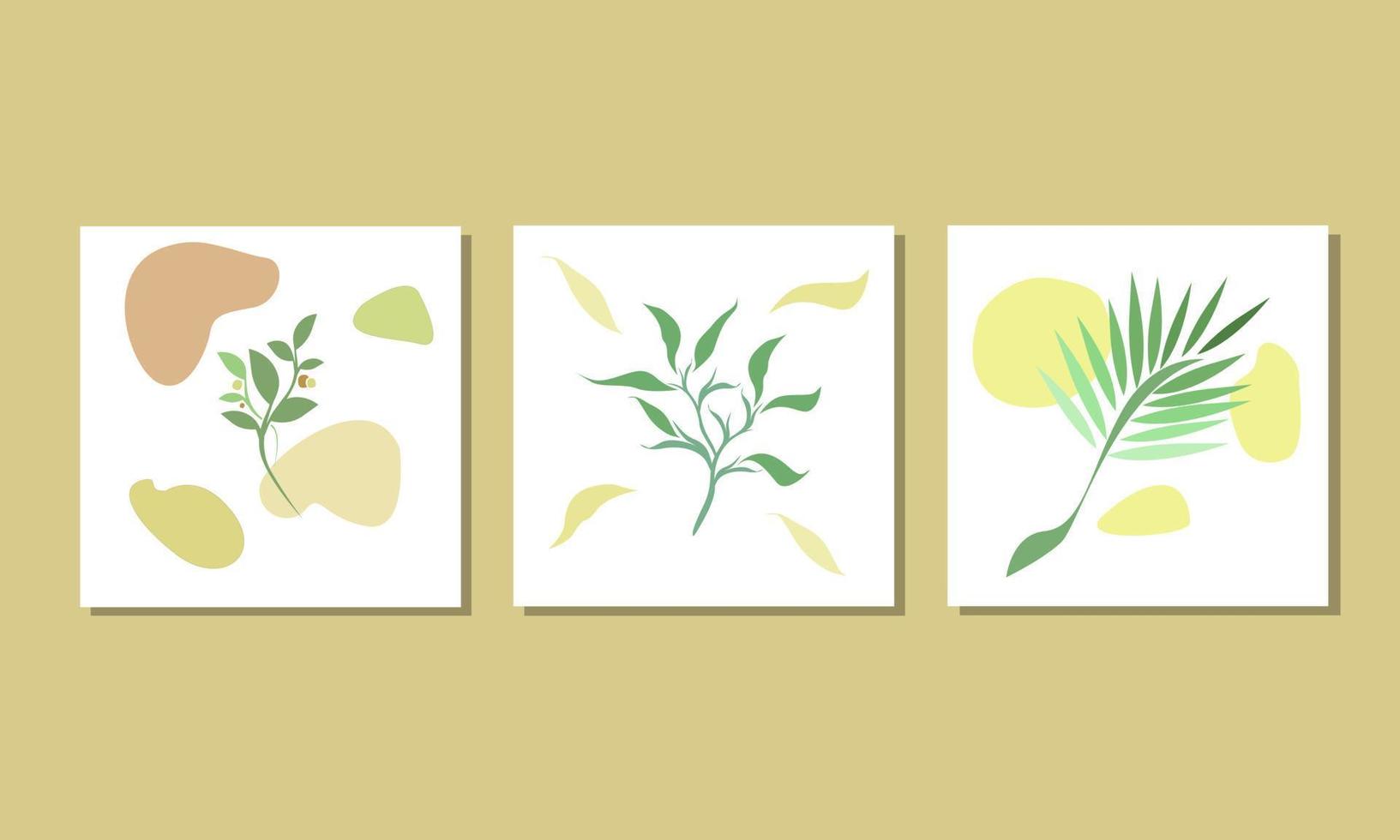 Set of botanical dun vector illustrations