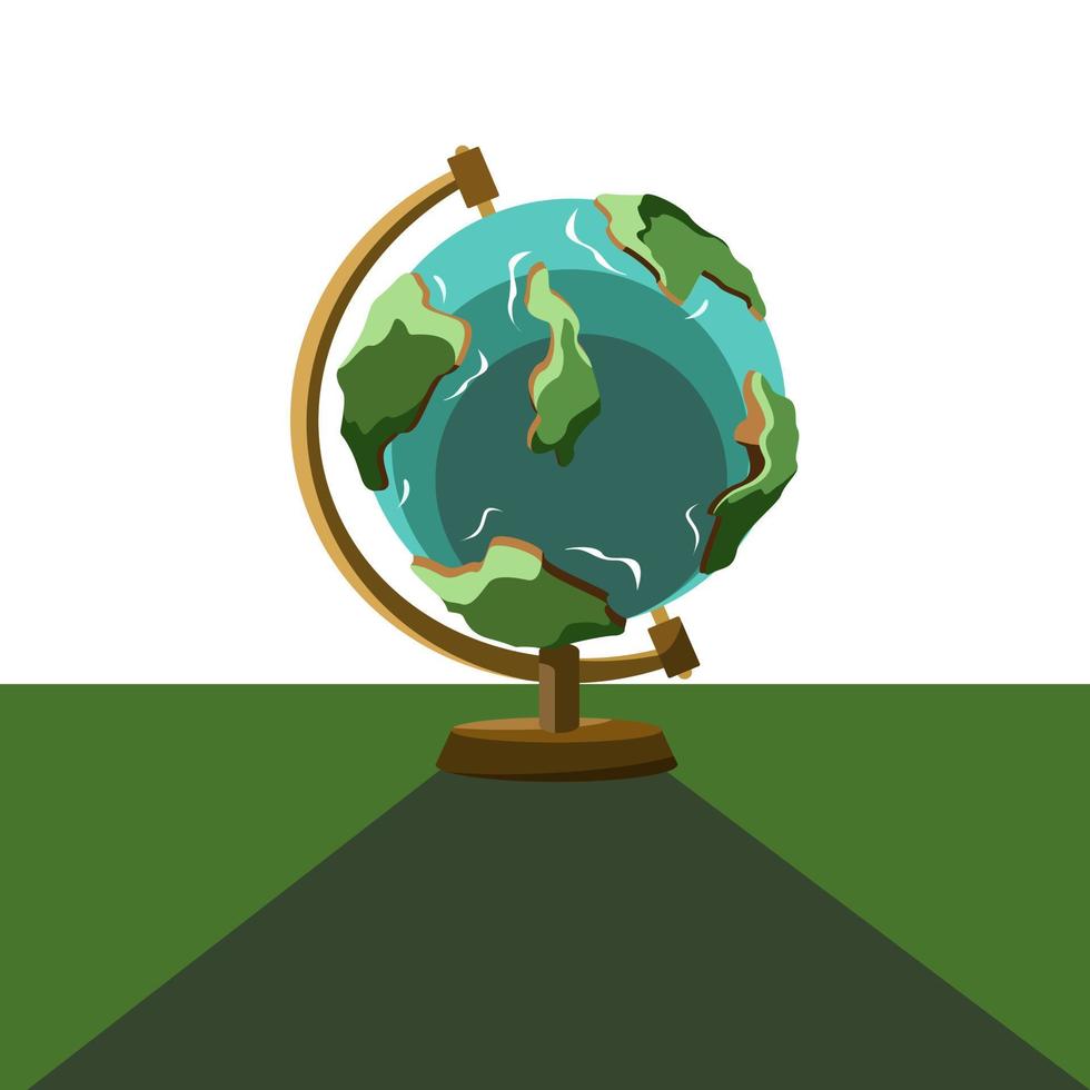 happy earth day vector illustration of earth globe with beautiful earth view