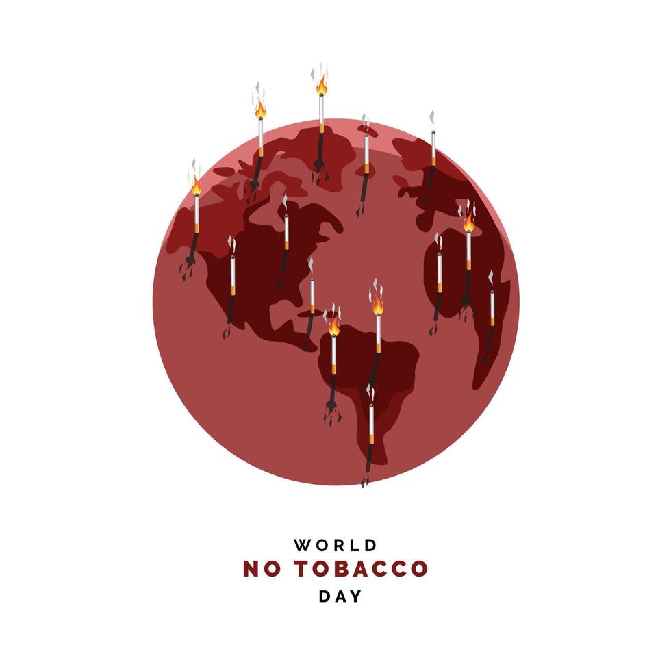 día mundial sin tabaco vector