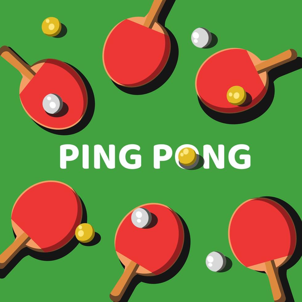 Ilustración de vector de fondo de deporte de ping pong