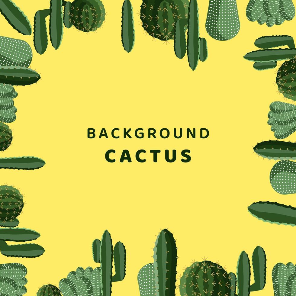 Background nature cactus vectors, cactus plant background illustration vector