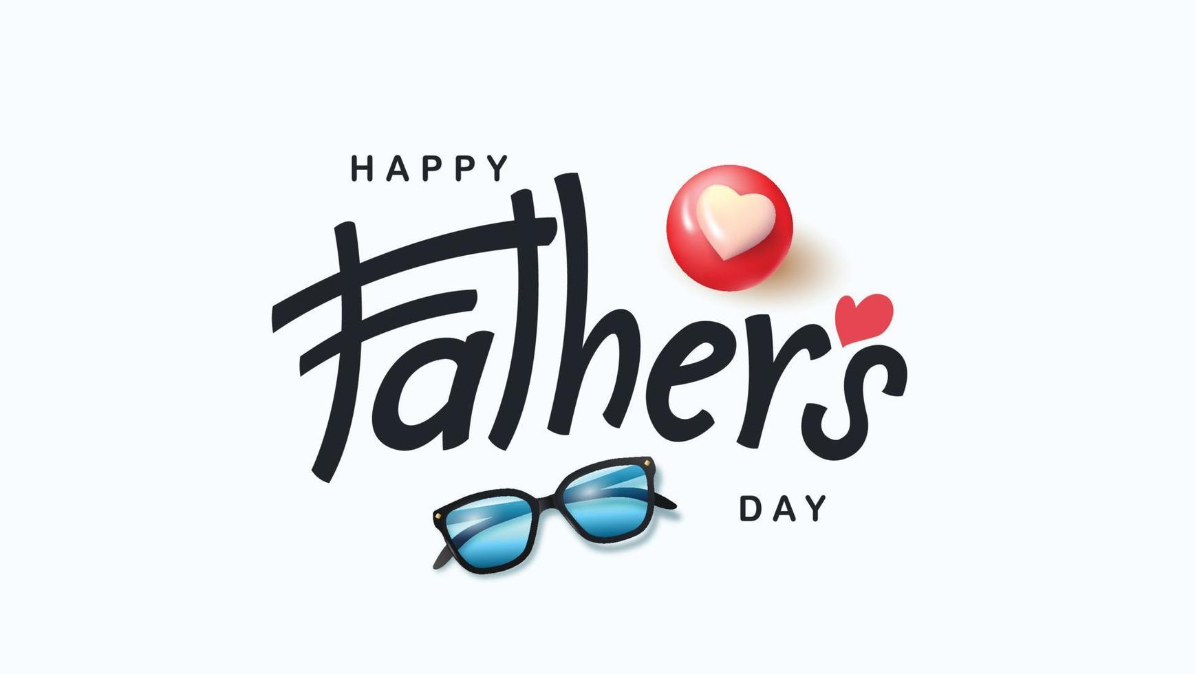 Father's Day greeting card with Father's Day calligraphy and gift item for dad vector