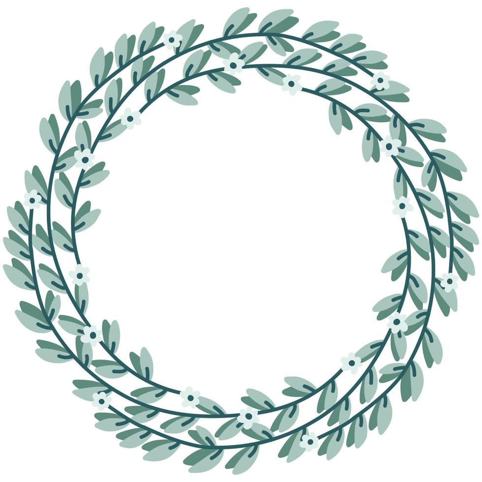 Hand drawn flower frame vector